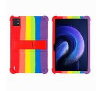 Funda para Xiaomi Mi Pad 6/6 Pro de 11 pulgadas, modelo 2023, tableta de 6ª generación con soporte de PC, silicona suave, lavable, esquina gruesa a prueba de golpes, arcoíris