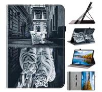 Funda para Xiaomi Pad 7, piel sintética de alta calidad, cubierta magnética, función atril, con tarjetero, para Xiaomi Pad 7, gato tigre