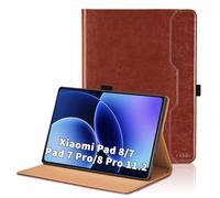 Funda para Xiaomi Pad 8 / Pad 8 Pro 2025 11.2 pulgadas/Xiaomi Pad 7 /Pad 7 Pro 2024 11.2 pulgadas PU Cuero Funda con Bolsillo y Lazo para Lápiz Smart Cover con Función Stand Función de Dormir