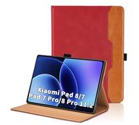 Funda para Xiaomi Pad 8 / Pad 8 Pro 2025 11.2 pulgadas/Xiaomi Pad 7 /Pad 7 Pro 2024 11.2 pulgadas PU Cuero Funda con Bolsillo y Lazo para Bolígrafo, Smart Cover con Función de Soporte, Auto Sleep