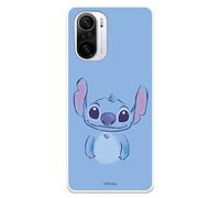 Funda para Xiaomi Poco F3 - Mi 11i Oficial de Lilo & Stitch Stitch Azul Transparente para Proteger tu móvil. Carcasa para Xiaomi de Silicona Flexible con Licencia Oficial de Disney