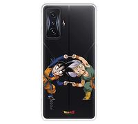 Funda para Xiaomi Poco F4 GT Oficial de Dragon Ball Goten y Trunks Fusión Transparente para Proteger tu móvil. Carcasa para Xiaomi de Silicona Flexible con Licencia Oficial Dragon Ball