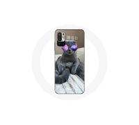 Funda para Xiaomi Poco M3 Pro Gato con Gafas de ver moradas