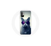 Funda para Xiaomi Poco M3 Pro Gato gafas Estilo