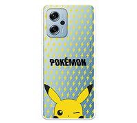Funda para Xiaomi Poco X4 GT Oficial de Pokémon, Pikachu Fondo Rayos para Proteger tu móvil. Carcasa para Xiaomi de Silicona Flexible con Licencia Oficial de Pokémon,