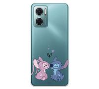 Funda para Xiaomi Redmi 10 5G Oficial de Disney Angel & Stitch Beso para Proteger tu móvil. Carcasa para Xiaomi de Silicona Flexible con Licencia Oficial de Lilo & Stitch