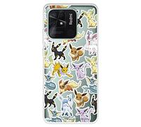 Funda para Xiaomi Redmi 10C Oficial de Pokémon, Evoluciones Eevee para Proteger tu móvil. Carcasa para Xiaomi de Silicona Flexible con Licencia Oficial de Pokémon,
