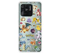 Funda para Xiaomi Redmi 10C Oficial de Pokémon, Sticker Pokémon y Poké Ball para Proteger tu móvil. Carcasa para Xiaomi de Silicona Flexible con Licencia Oficial de Pokémon,