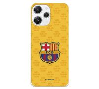 Funda para Xiaomi Redmi 12 del FC Barcelona Escudo Mes Que un Club Fondo Amarillo tansparente para Proteger tu móvil. Carcasa de Silicona Flexible con Licencia Oficial FC Barcelona