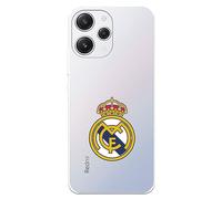 Funda para Xiaomi Redmi 12 del Real Madrid Escudo Real Madrid tansparente para Proteger tu móvil. Carcasa de Silicona Flexible con Licencia Oficial Real Madrid
