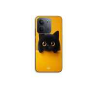 Funda para Xiaomi Redmi 15C 5g Gato lindo fondo naranja Maniacase