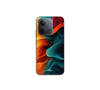 Funda para Xiaomi Redmi 15C 5g Textura abstracta naranja y azul Maniacase