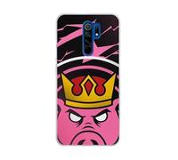Funda para Xiaomi Redmi 9 Oficial de Kings League Porcinos FC en Silicona Transparente [Flexible, Semidura y Ultra-Resistente] [Protección contra Caídas]