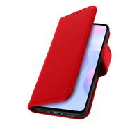 Funda para Xiaomi Redmi 9A Libro Billetera F. Soporte - Rojo