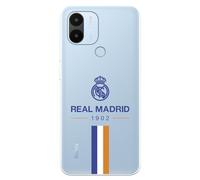 Funda para Xiaomi Redmi A1 - Redmi A2 del Real Madrid 1902 tansparente para Proteger tu móvil. Capa de Silicona Flexible con Licencia Oficial Real Madrid