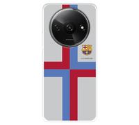 Funda para Xiaomi Redmi A3 del FC Barcelona Cruz Blaugrana tansparente para Proteger tu móvil. Capa de Silicona Flexible con Licencia Oficial FC Barcelona