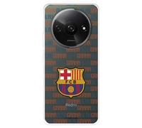 Funda para Xiaomi Redmi A3 del FC Barcelona Escudo Fondo Blaugrana tansparente para Proteger tu móvil. Capa de Silicona Flexible con Licencia Oficial FC Barcelona
