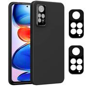 Funda para Xiaomi Redmi Note 11 4G / Note 11S 4G, Carcasa con Protector de Lente de Cámara, Silicona TPU Ultra Fina Flexible Case Anti-Choques y Anti- Arañazos Cover con Cámara Protección (1 + 2 Pack)