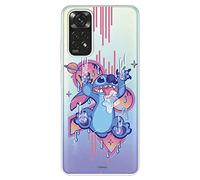 Funda para Xiaomi Redmi Note 11 Pro 5G Oficial de Lilo & Stitch Stitch Graffiti Transparente para Proteger tu móvil. Carcasa para Xiaomi de Silicona Flexible con Licencia Oficial de Lilo & Stich