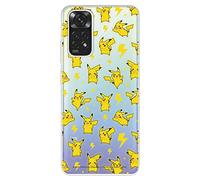 Funda para Xiaomi Redmi Note 11 Pro 5G Oficial de Pokémon, Patrón Pikachu para Proteger tu móvil. Carcasa para Xiaomi de Silicona Flexible con Licencia Oficial de Pokémon,