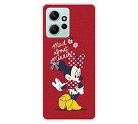 Funda para Xiaomi Redmi Note 12 4G Oficial de Disney Minnie Mad About para Proteger tu móvil. Carcasa para Xiaomi de Silicona Transparente Flexible con Licencia Oficial de Clásicos Disney