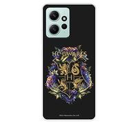 Funda para Xiaomi Redmi Note 12 4G Oficial de Harry Potter Hogwarts Floral para Proteger tu móvil. Carcasa para Xiaomi de Silicona Transparente Flexible con Licencia Oficial de Harry Potter