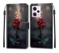 Funda para Xiaomi Redmi Note 12 Pro 5G, Fuego y Rosas