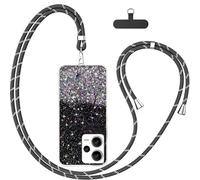 Funda para Xiaomi Redmi Note 12 Pro+ Plus,Cordón Correa Carcasa con Estrellas Purpurina de Silicona TPU Suave Protectora Antideslizante Cover Cuerda para Móvil Case Compatible con Redmi Note 12 Pro+