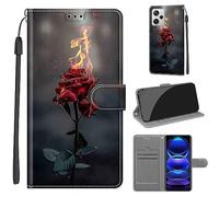 Funda para Xiaomi Redmi Note 12 Pro Plus, Fuego y Rosas
