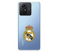 Funda para Xiaomi Redmi Note 12S del Real Madrid Escudo Real Madrid tansparente para Proteger tu móvil. Carcasa de Silicona Flexible con Licencia Oficial Real Madrid