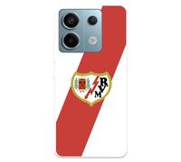 Funda para Xiaomi Redmi Note 13 5G del Rayo Vallecano Escudo tansparente para Proteger tu móvil. Capa de Silicona Flexible con Licencia Oficial Rayo Vallecano