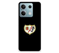 Funda para Xiaomi Redmi Note 13 Pro 5G - Poco X6 del Rayo Vallecano Escudo Fondo Negro tansparente Capa de Silicona Flexible con Licencia Oficial Rayo Vallecano