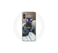 Funda para Xiaomi Redmi Note 5 AI Dual Camera con gafas de vista moradas