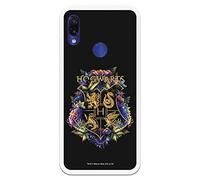Funda para Xiaomi Redmi Note 7-Note 7 Pro Oficial de Harry Potter Hogwarts Floral para Proteger tu móvil. Carcasa para Xiaomi de Silicona Flexible con Licencia Oficial de Harry Potter.