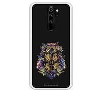 Funda para Xiaomi Redmi Note 8 Pro Oficial de Harry Potter Hogwarts Floral para Proteger tu móvil. Carcasa para Xiaomi de Silicona Flexible con Licencia Oficial de Harry Potter.