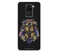 Funda para Xiaomi Redmi Note 9 Oficial de Harry Potter Hogwarts Floral para Proteger tu móvil. Carcasa para Xiaomi de Silicona Flexible con Licencia Oficial de Harry Potter.