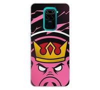 Funda para Xiaomi Redmi Note 9 Oficial de Kings League Porcinos FC en Silicona Transparente [Flexible, Semidura y Ultra-Resistente] [Protección contra Caídas]