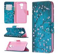 Funda para Xiaomi Redmi Note 9, SATURCASE Beautiful Pattern PU Leather Flip Magnet Wallet Stand Card Slots Funda protectora para Xiaomi Redmi Note 9 (BO-4)