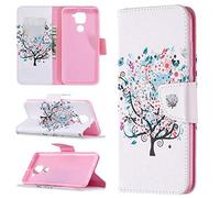 Funda para Xiaomi Redmi Note 9, SATURCASE Beautiful Pattern PU Leather Flip Magnet Wallet Stand Card Slots Funda protectora para Xiaomi Redmi Note 9 (BO-3)