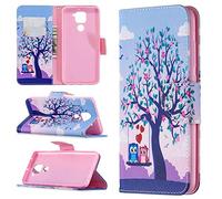 Funda para Xiaomi Redmi Note 9, SATURCASE Beautiful Pattern PU Leather Flip Magnet Wallet Stand Card Slots Funda protectora para Xiaomi Redmi Note 9 (BO-13)