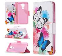Funda para Xiaomi Redmi Note 9, SATURCASE Beautiful Pattern PU Leather Flip Magnet Wallet Stand Card Slots Funda protectora para Xiaomi Redmi Note 9 (BO-9)