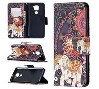 Funda para Xiaomi Redmi Note 9, SATURCASE Beautiful Pattern PU Leather Flip Magnet Wallet Stand Card Slots Funda protectora para Xiaomi Redmi Note 9 (BO-19)