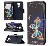 Funda para Xiaomi Redmi Note 9, SATURCASE Beautiful Pattern PU Leather Flip Magnet Wallet Stand Card Slots Funda protectora para Xiaomi Redmi Note 9 (BO-15)