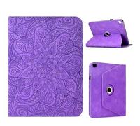 Funda para Xiaomi Redmi Pad 2 de 11 pulgadas 2025, funda protectora giratoria de 360 grados con mandala en relieve, funda inteligente con soporte multiángulo, morado claro