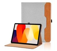 Funda para Xiaomi Redmi Pad SE 11 Pulgadas 2023 PU Cuero Flip Carcasa con Bolsillo y Soporte para bolígrafo Múltiple Ángulo Soporte Cubierta con Auto Activación/Reposo, Gris
