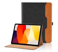 Funda para Xiaomi Redmi Pad SE 11 Pulgadas 2023 PU Cuero Flip Carcasa con Bolsillo y Soporte para bolígrafo Múltiple Ángulo Soporte Cubierta con Auto Activación/Reposo, Negro