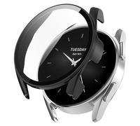 Funda para Xiaomi Watch S2 46mm, Duro PC Case con Vidrio Protectora de Pantalla, Anti-arañazos, Anti-polvo, Cover Carcasa para Xiaomi Watch S2 46mm