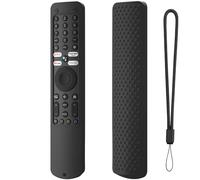 Funda para Xiaomi XMRM-ML, Funda de Silicona para el Mando a Distancia, Funda Protectora Antideslizante y Anti caídas con cordón de Seguridad (Negro)