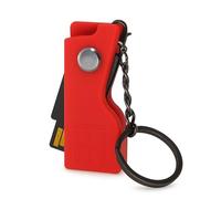 Funda para Yubikey con Llavero y Adaptadores compatible con YubiKey 5 NFC y 5C NFC , Protección Antigolpes, Case Yubico, Cover | Carcasa Estuche (No Incluye Llave de Seguridad) (Rojo sin Adaptadores)