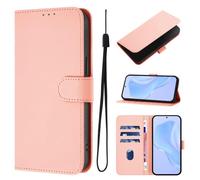 Funda para ZTE Blade A35/A55, a prueba de golpes, de piel de primera calidad, con absorción de golpes, con soporte para tarjetas, funda protectora abatible para ZTE Blade A35/A55, color rosa